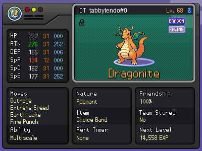 Dragonite – Choice Bald / Fire Punch