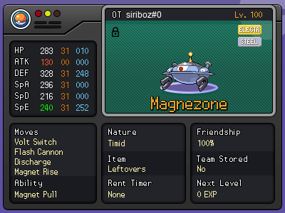Magnezone – Timid, Magnet Rise + Discharge