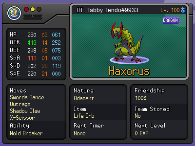 Haxorus, Story Sweaper
